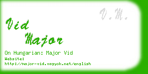 vid major business card
